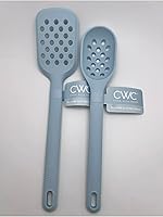 Vista 2 de Juego de utensilios de cocina de silicona, 5 herramientas de cocina, 11 pulgadas, azul