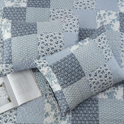 Juego de edredón individual estampado matrimonial con fundas de almohada 8