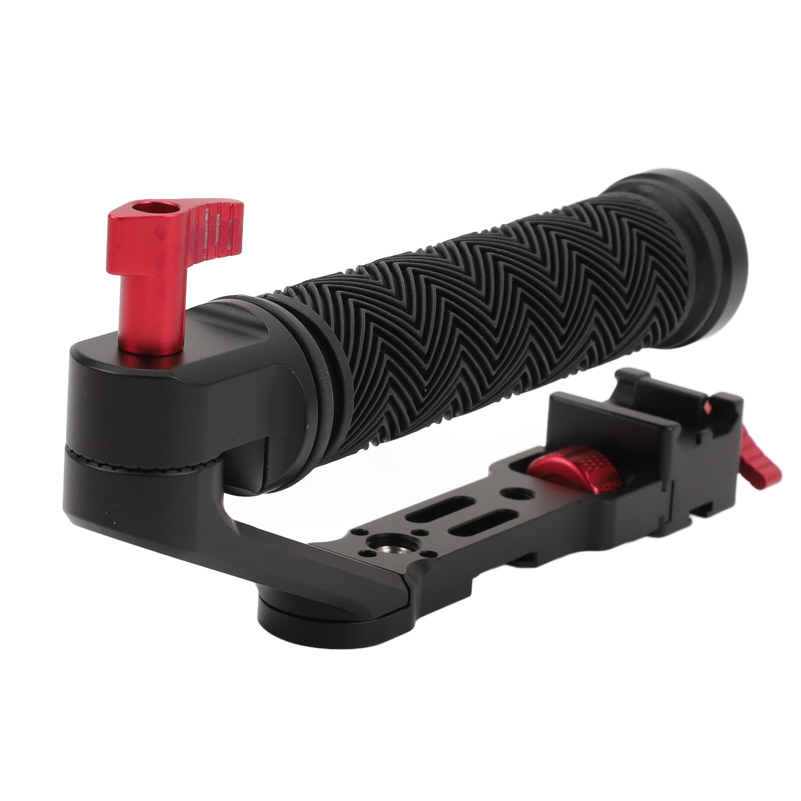 Handheld Camera Stabilizer Grip, Aluminium Alloy Video Rig Stabilizing Handleld Grip, Multi Hole Extension Video Action Stabilizing Handle Grip for RS2 RS3 RSC2