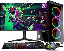 Computador Gamer Completo RGB Intel Core i5 8GB HD 500GB Kit Gamer com Headset Monitor 20' Windows 10 3green Premium