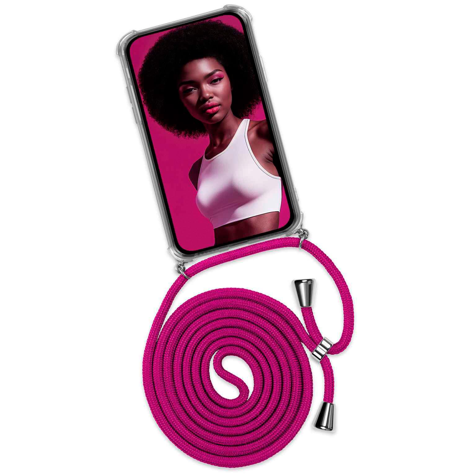 Coque avec cordon Samsung S24 ajustable et antichoc rose - 8