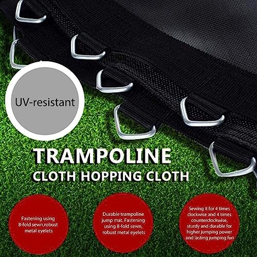 Wymienna mata do trampoliny, odporna na warunki atmosferyczne, arkusz do skakania dla większego bezpieczeństwa i wydajności, pasuje do trampolin o długości od 1,8 m do 4,9 m