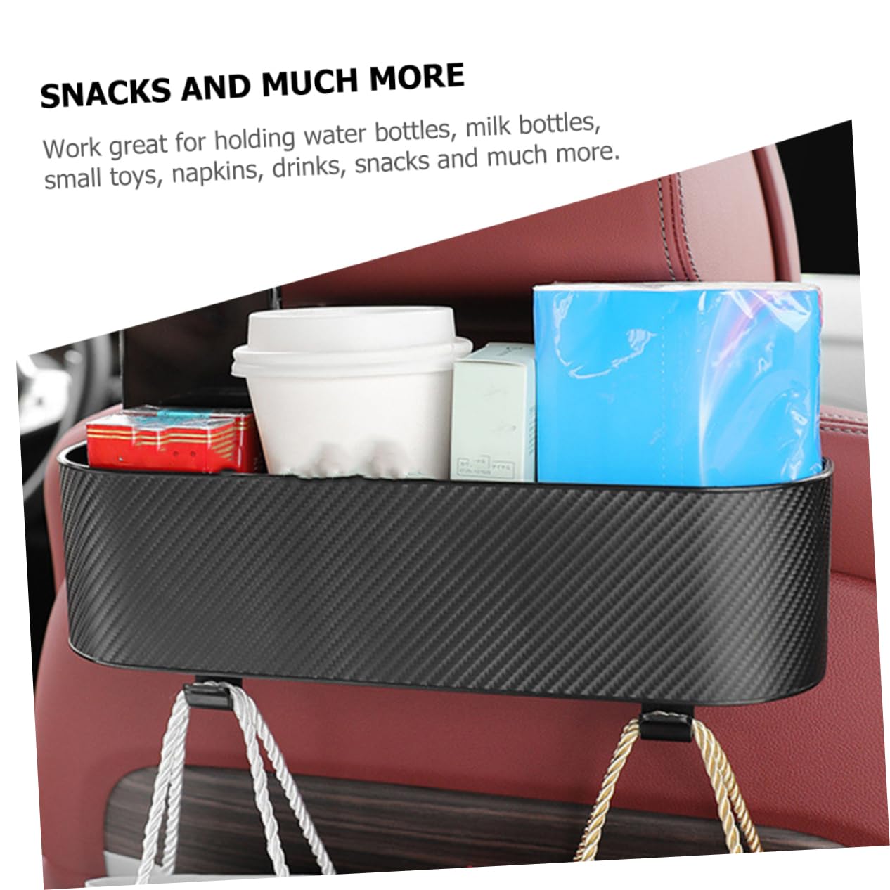 Hemobllo 2piezas Caja De Almacenamiento Para Coche Organizador Para Asiento Trasero De Coche Organizador Colgante Caja De Pañuelos Viajes