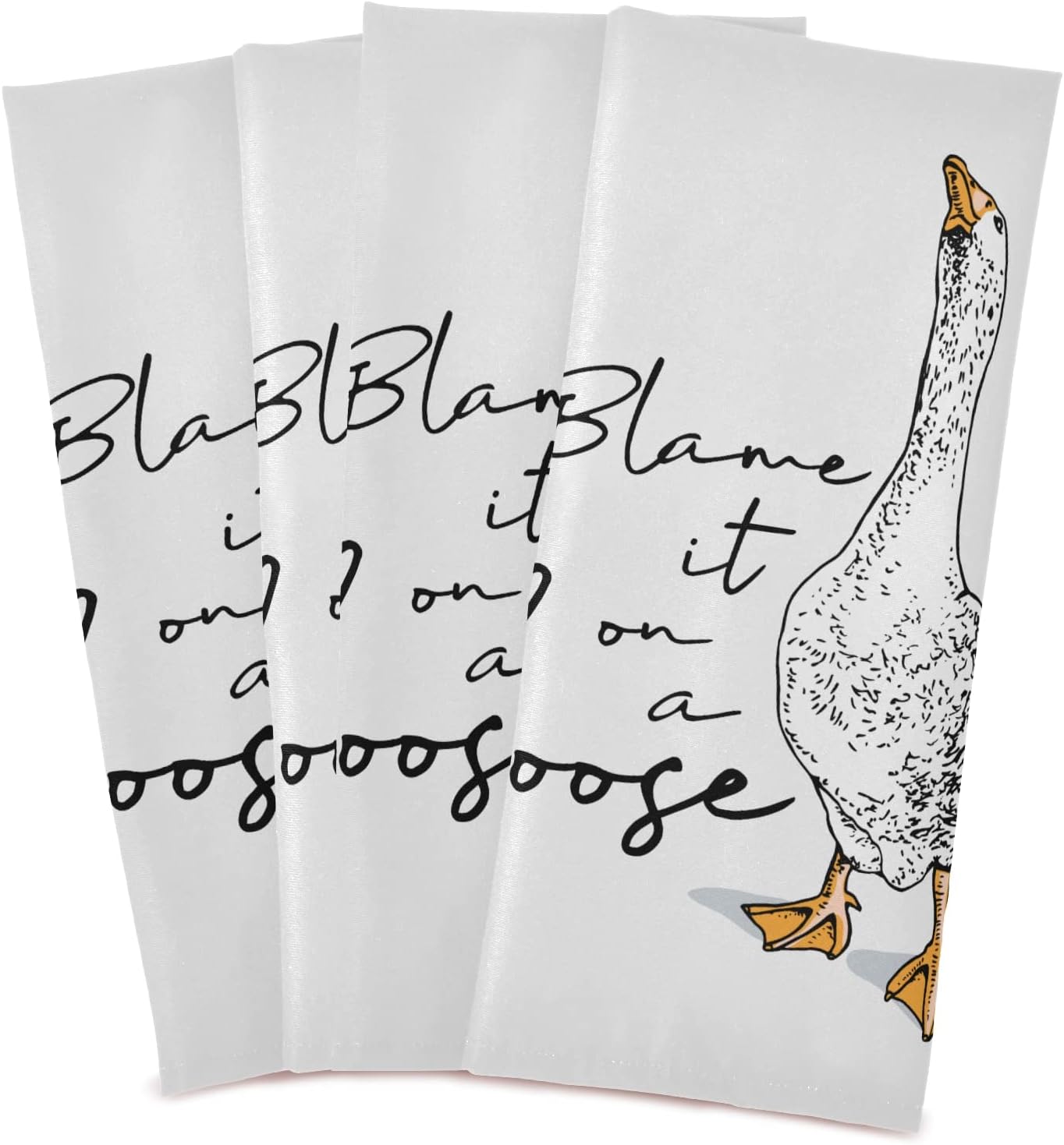 Funny Goose Quotes Dish Towels Kitchen, Pack of 6, Super Soft Absorbent Hand Towel, Tea/Bar Towels for Home 18"x28"