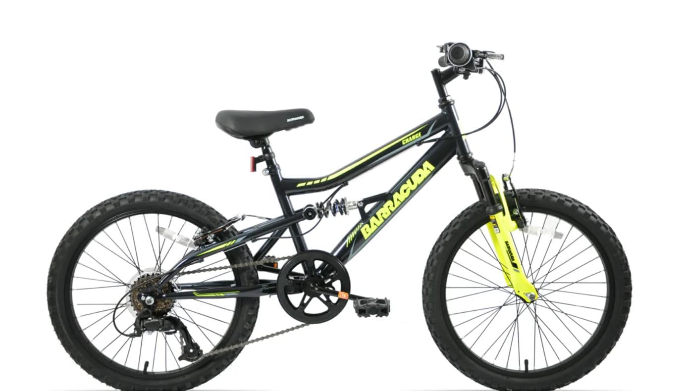 Barracuda Charge 20" Wheel Kids Boys Mountain Bike Dual Full Suspension Black Age 7+