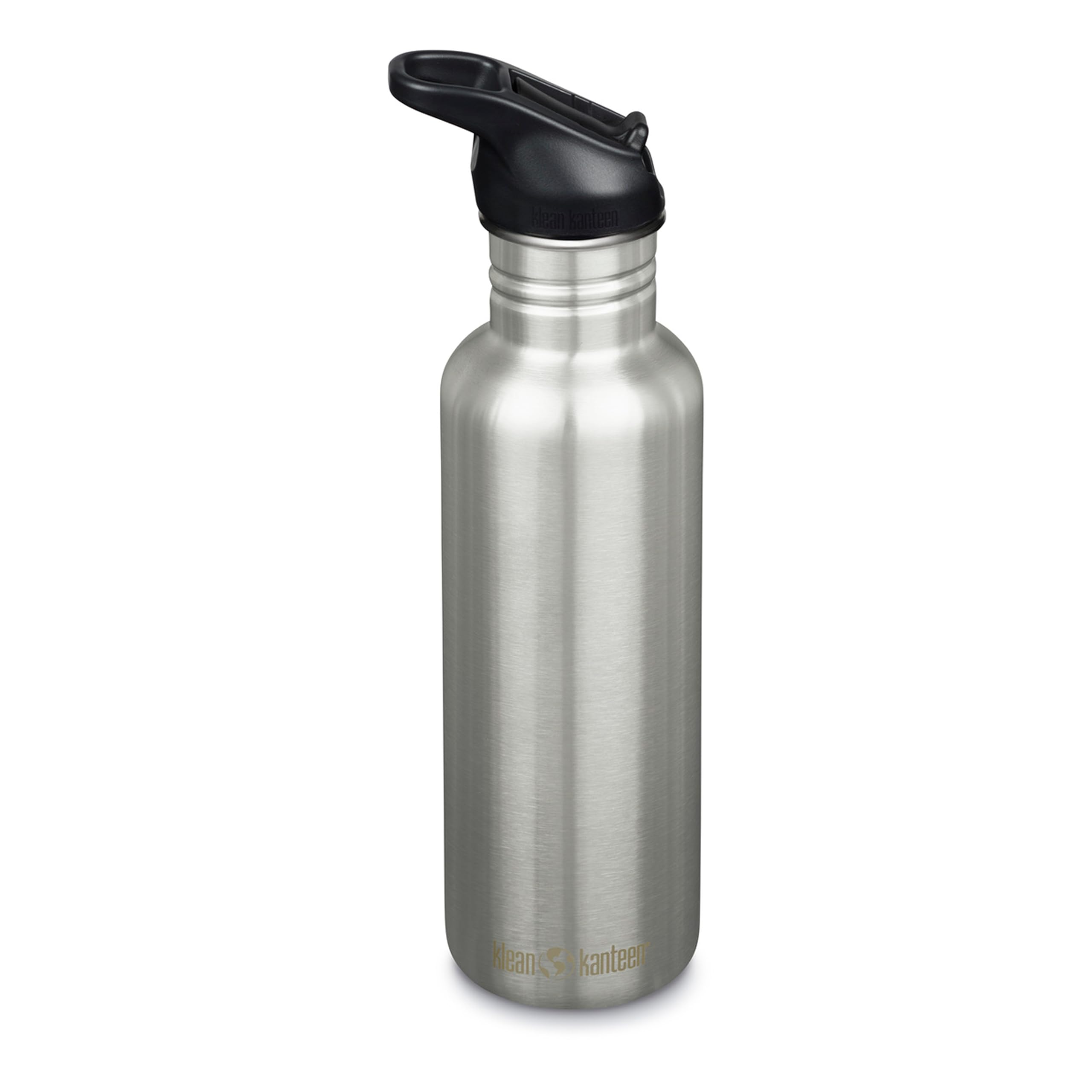 Klean Kanteen 800ml Classic Metal Water Bottle with Straw | 100% Leakproof | 27oz Stainless Steel Sports Water Bottle | Gym or Travel | Durable & BPA-Free | (Brushed Stainless)
