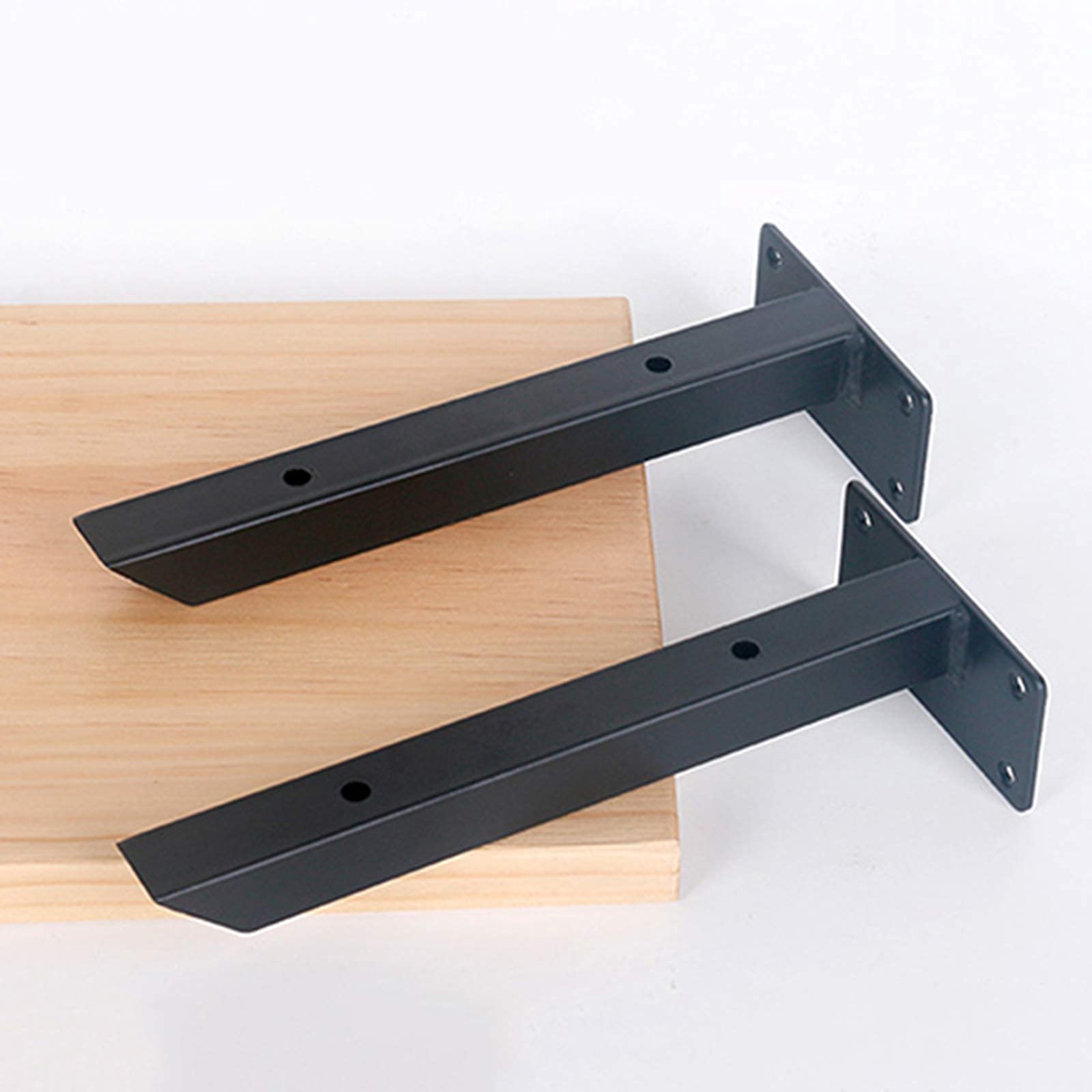 Staffe per mensole in 2 Pezzi, Supporto per scaffalature in Metallo, Supporti per scaffalature industriali Pesanti, Supporto per mensole a Parete per Fai da Te + Viti