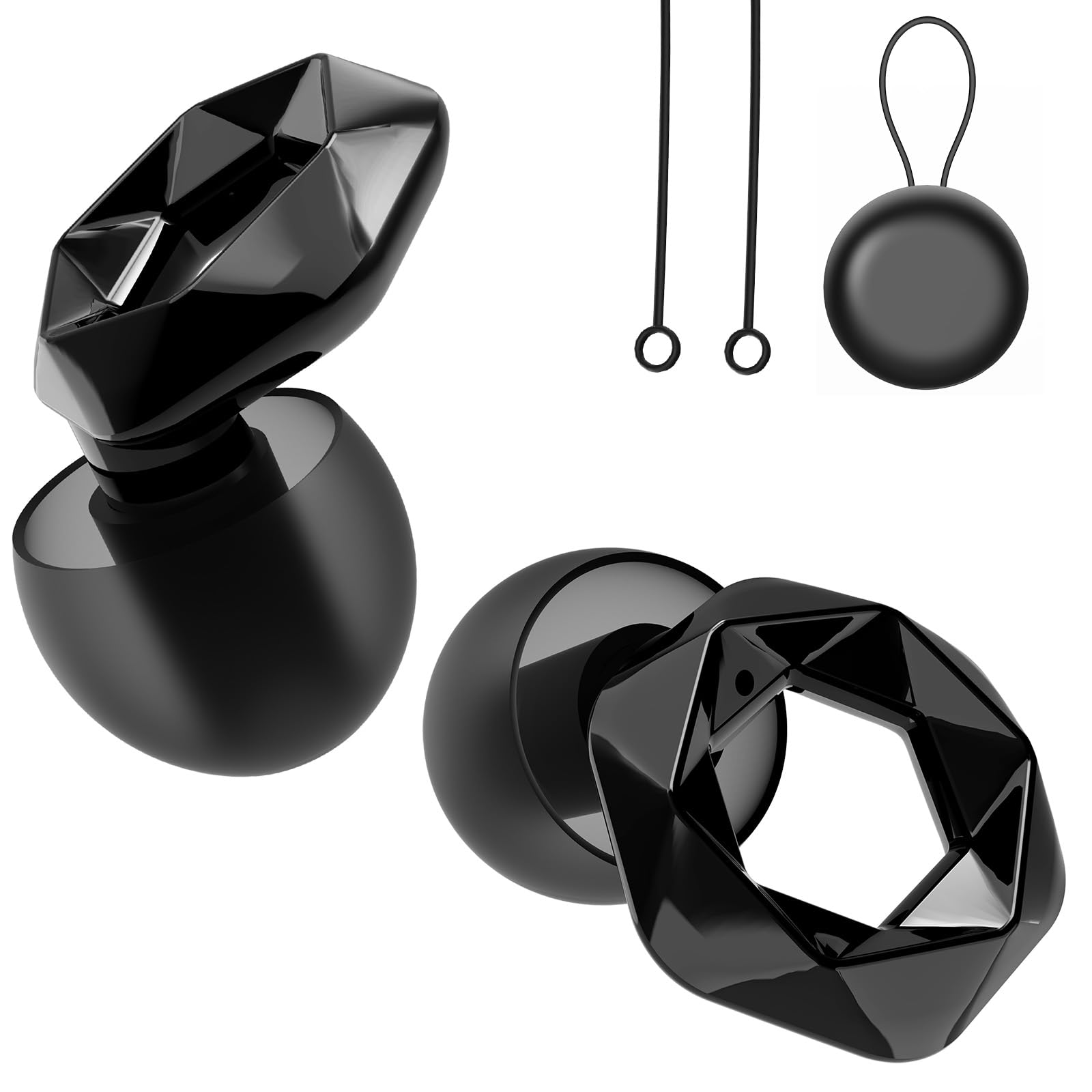 Concert Ear Plugs for Hearing Protection, High Fidelity Noise Reduction Earplugs for Tinnitus Relief Ear Plugs for Concerts Loud Music, Musicians, Motorcycles, Airplanes, Raves(Black)