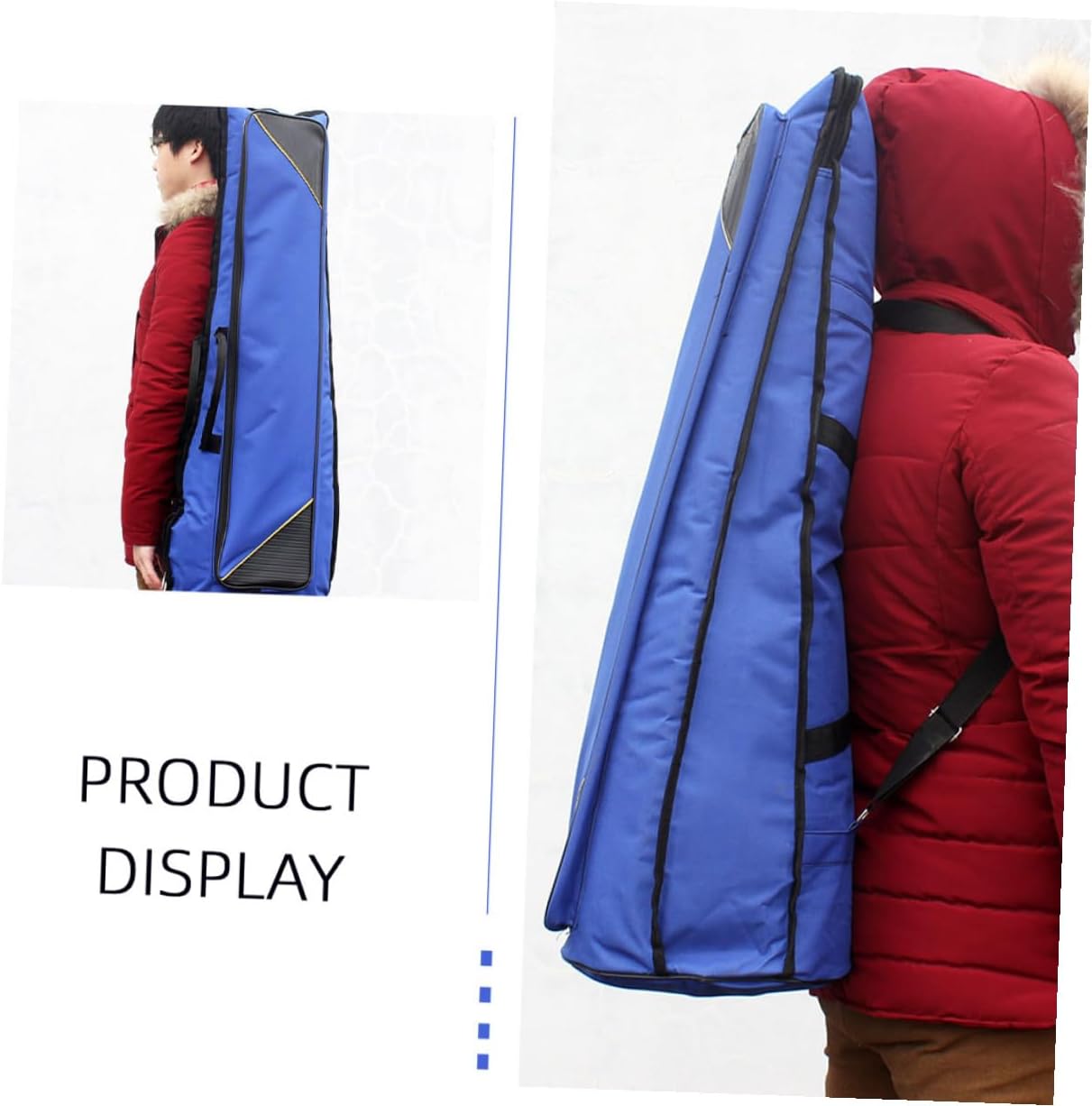 Healifty Oxford Cloth Trombone Bag with Shockproof High-density Cotton Padding Double Shoulder Straps Large Capacity Storage Case for Musical Instrument Accessories