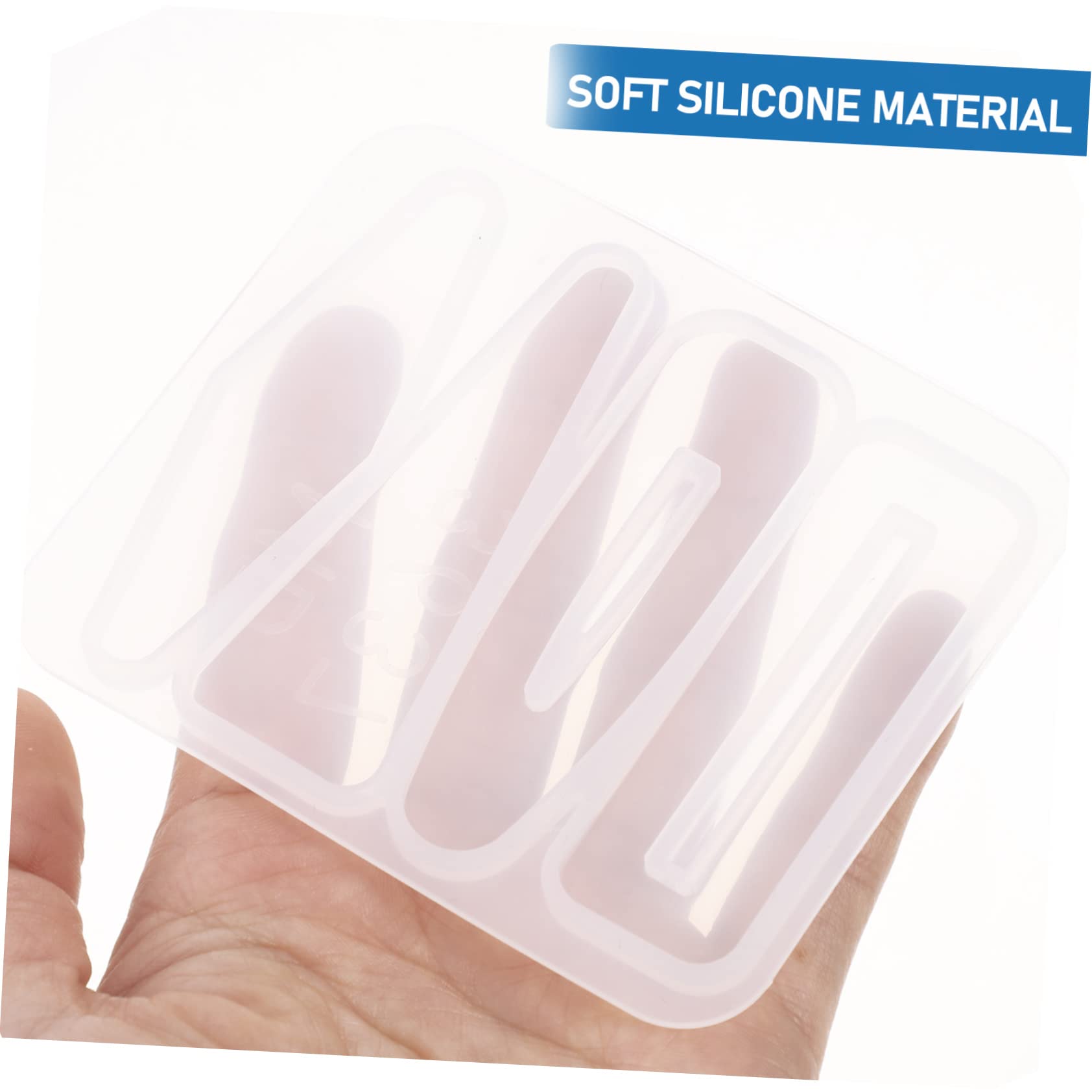 Uonlytech 5 Set Stampo Per Forcine Per Piccole Forcine Per Fermagli Per Accessori Per Stampo In Resina Per Donne Stampo In Silicone Fai Da Te 2 pezzi*5