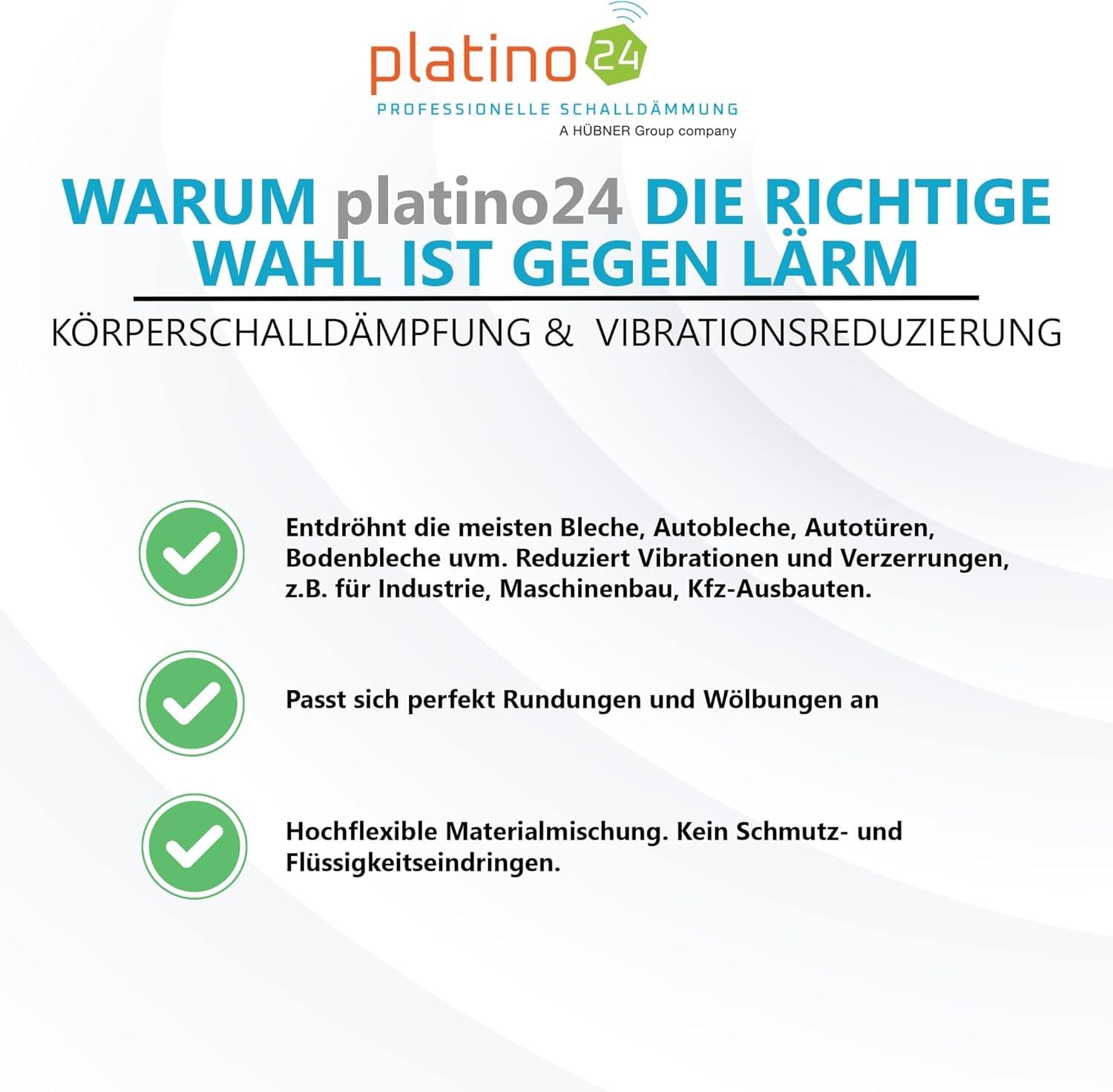 platino24 Bitumenmatten 80er Set – 250x100x5,5mm – Kfz Kompakt Premium | Schall- und Vibrationsdämmung für Blechteile – Temperaturbeständig – Montage ohne Werkzeug mit selbstklebender Rückseite