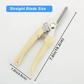 Pruning Shears,Ahoooot 2Pcs Pruning Shears for Gardening,Professional Garden Shears for Flowers, Bonsai and Fruits Picking (1pc Straight & 1pc Curved)