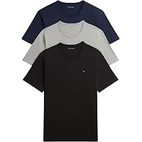 Tommy Hilfiger Maglietta da Uomo S/S, Oro (Carbon Navy/Nero/Argento Antico)