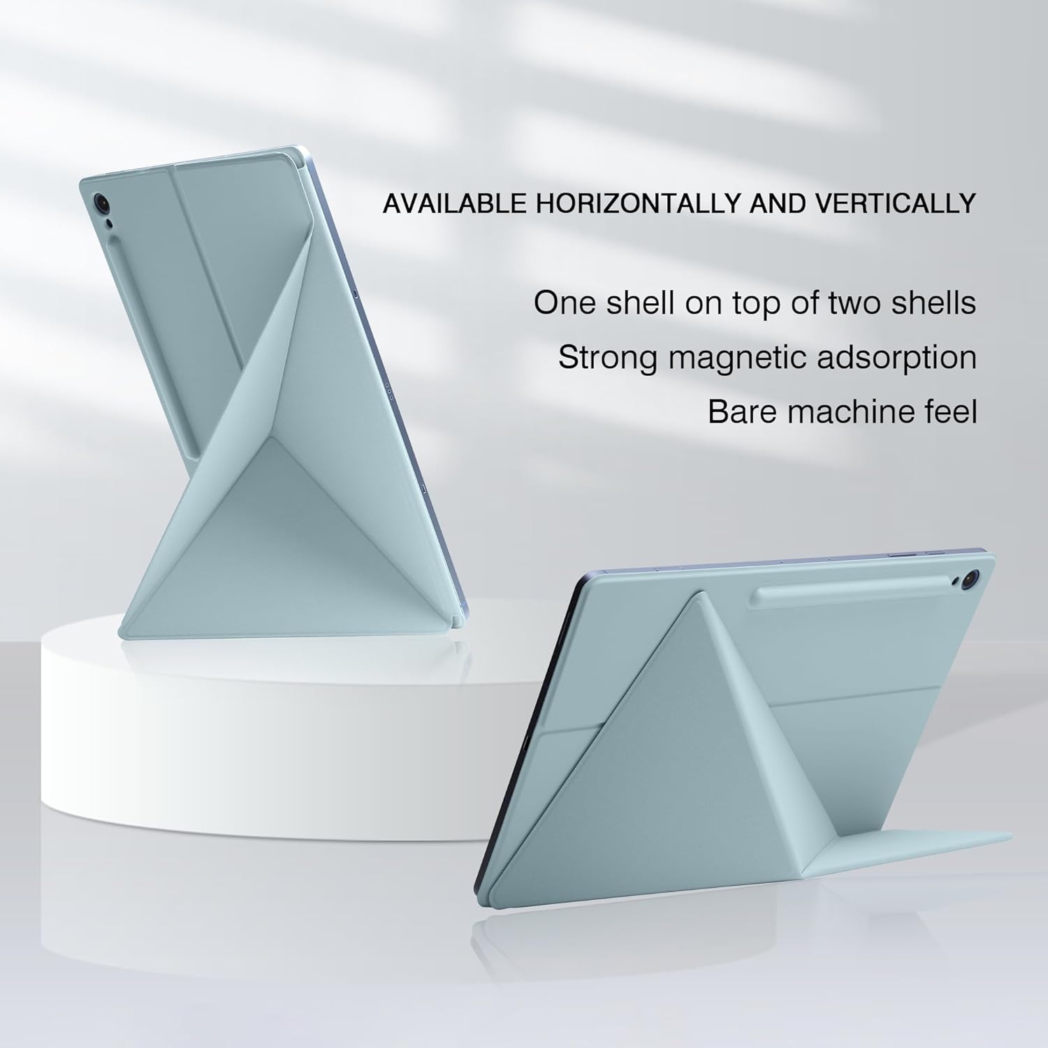 Magnetic Case for Samsung Galaxy Tab S10 FE Plus /S10 FE+ 13.1 Inch (2025) - Model SM-X626/SM-X620 Tablet with S-Pen Holder, Auto Wake/Sleep Smart Tablet Cover, Ice Blue