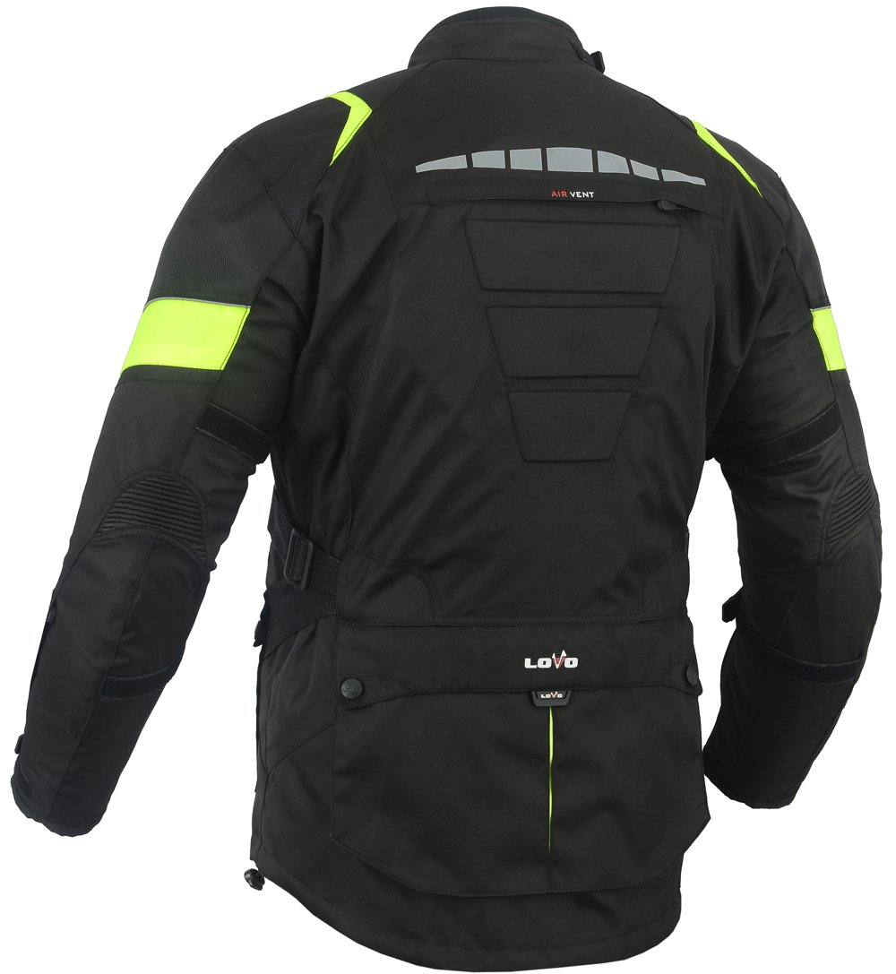 LOVO - Chaqueta Moto Hombre 4 Estaciones 3/4 - Ropa Moto Hombre para Verano e Invierno - Cazadora Moto Hombre de Alta Calidad y Longitud 3/4 - Ligera y Transpirable - Todas las Estaciones