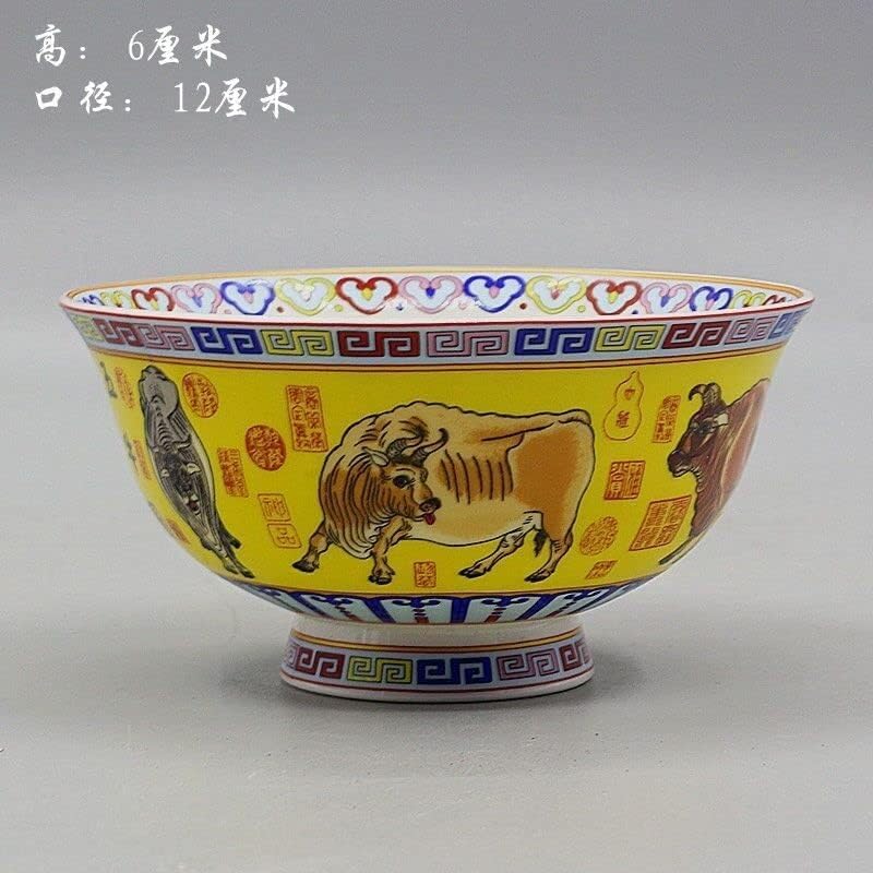 miska ceramiczna, Chińska starożytna porcelanowa miska na ryż w stylu pałacowym