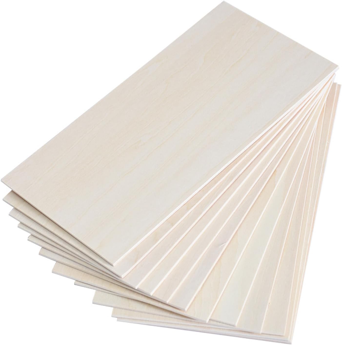 12 Pack Balsa Wood Sheets, Thin Unfinished Wood Sheets, DIY Craft Balsa Wooden Boards for Woodcraft Model Making, Painting, Engraving, Home Decoration, Airplane Models and Handmade DIY Projects