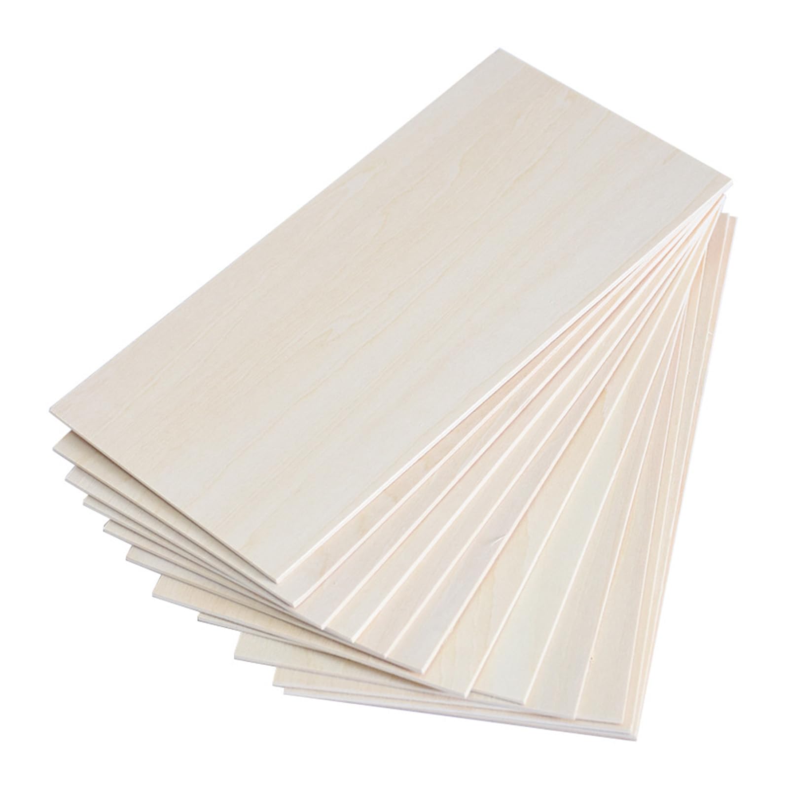 12 Pack Balsa Wood Sheets, Thin Unfinished Wood Sheets, DIY Craft Balsa Wooden Boards for Woodcraft Model Making, Painting, Engraving, Home Decoration, Airplane Models and Handmade DIY Projects