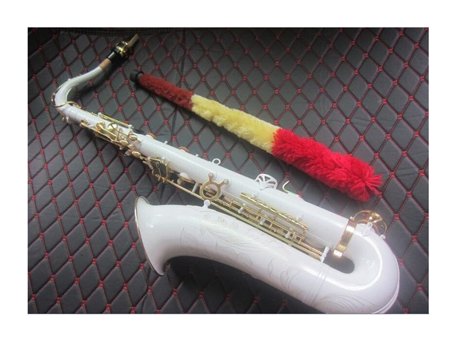 Sassofono Tenor White Gold Key BB Strumento Musicale Professionale Playing Tenor Sax con Caso Bocchino Sassofono Studenti