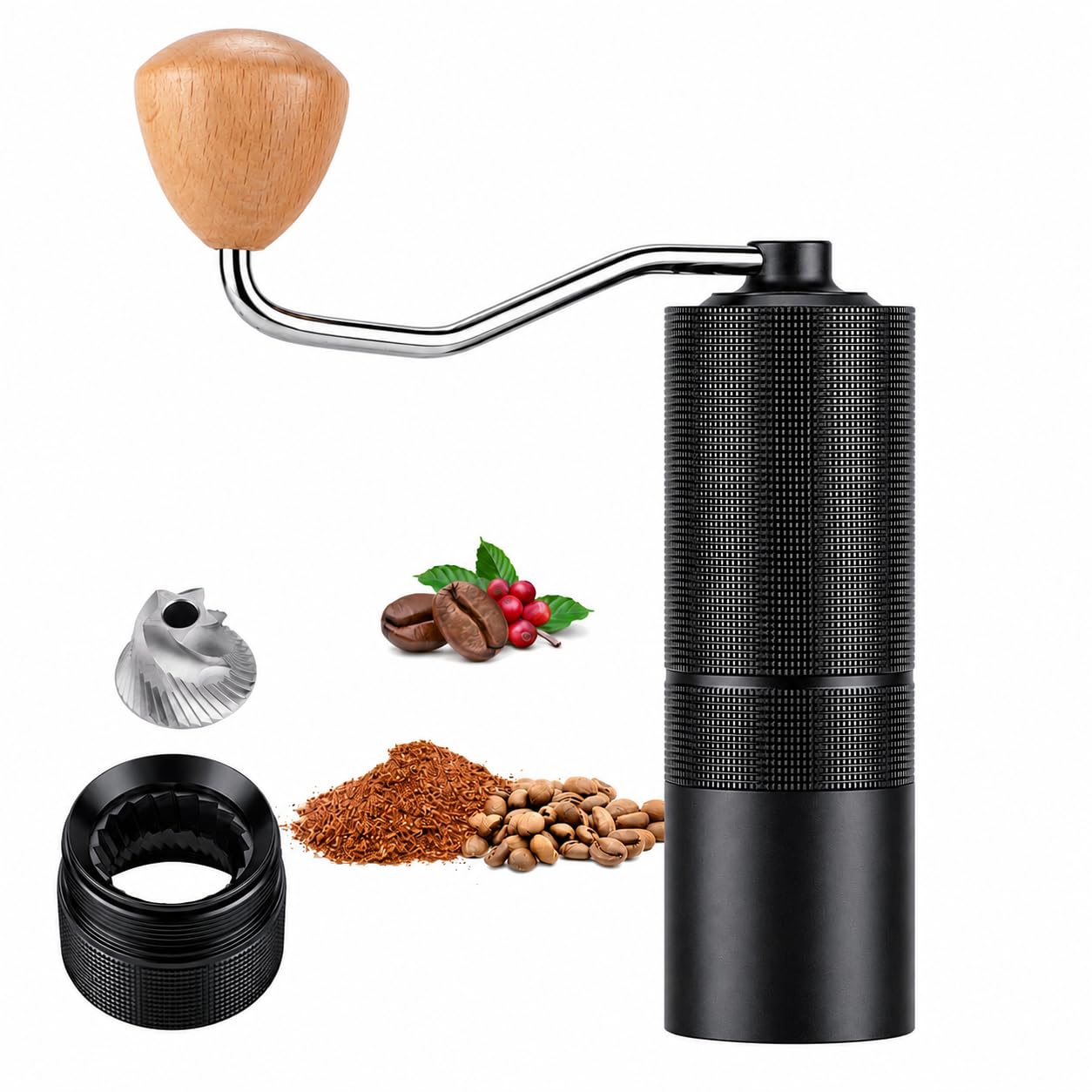 C38 Manual Coffee Grinder, 38mm Stainless Steel Burr, 36+ Grind Settings, for Espresso, P…