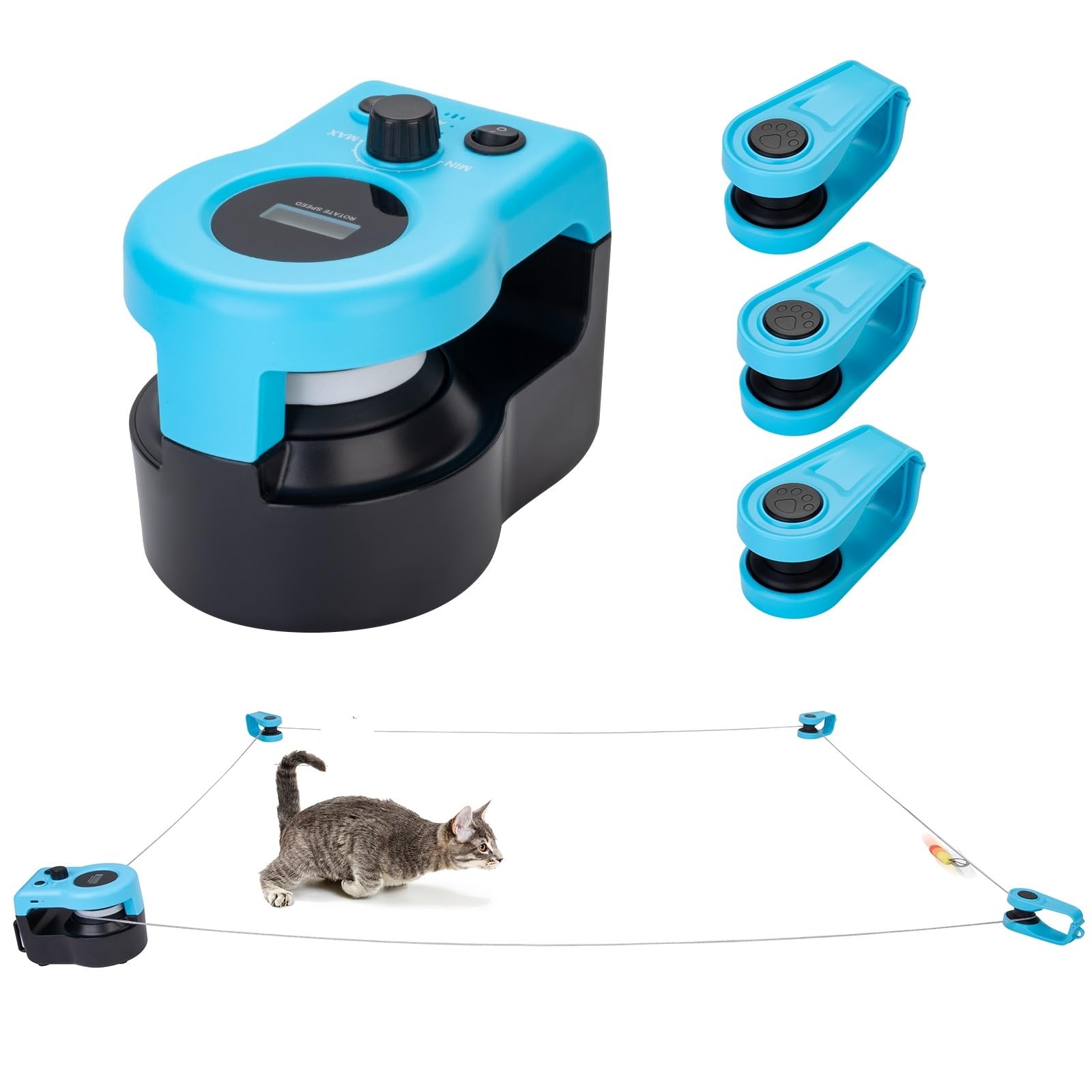 Amazon | にゃんこ走りだせ！ 猫おもちゃ 電動式 自動 羽付き ストレス