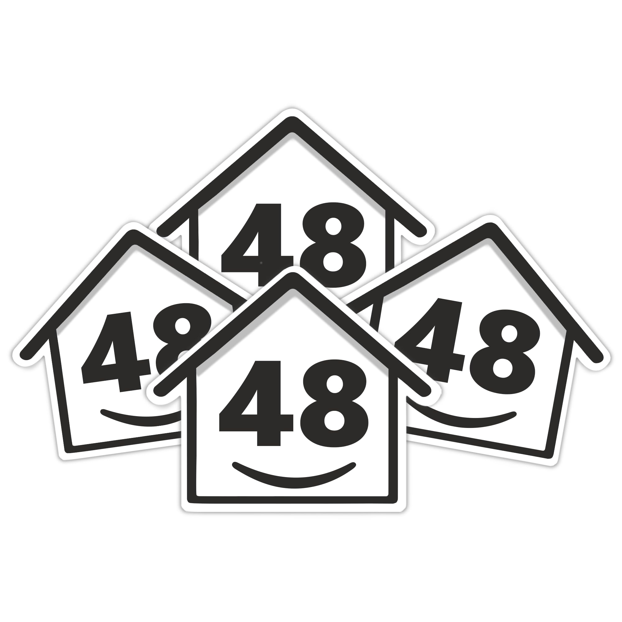 4 x Bin Numbers for Wheelie Bins, 1-99, 15cm ‘Happy House’ Design Dustbin Stickers, Easy Application Stick On Number Stickers - Weatherproof Self Adhesive Vinyl, Black (11) — view 14