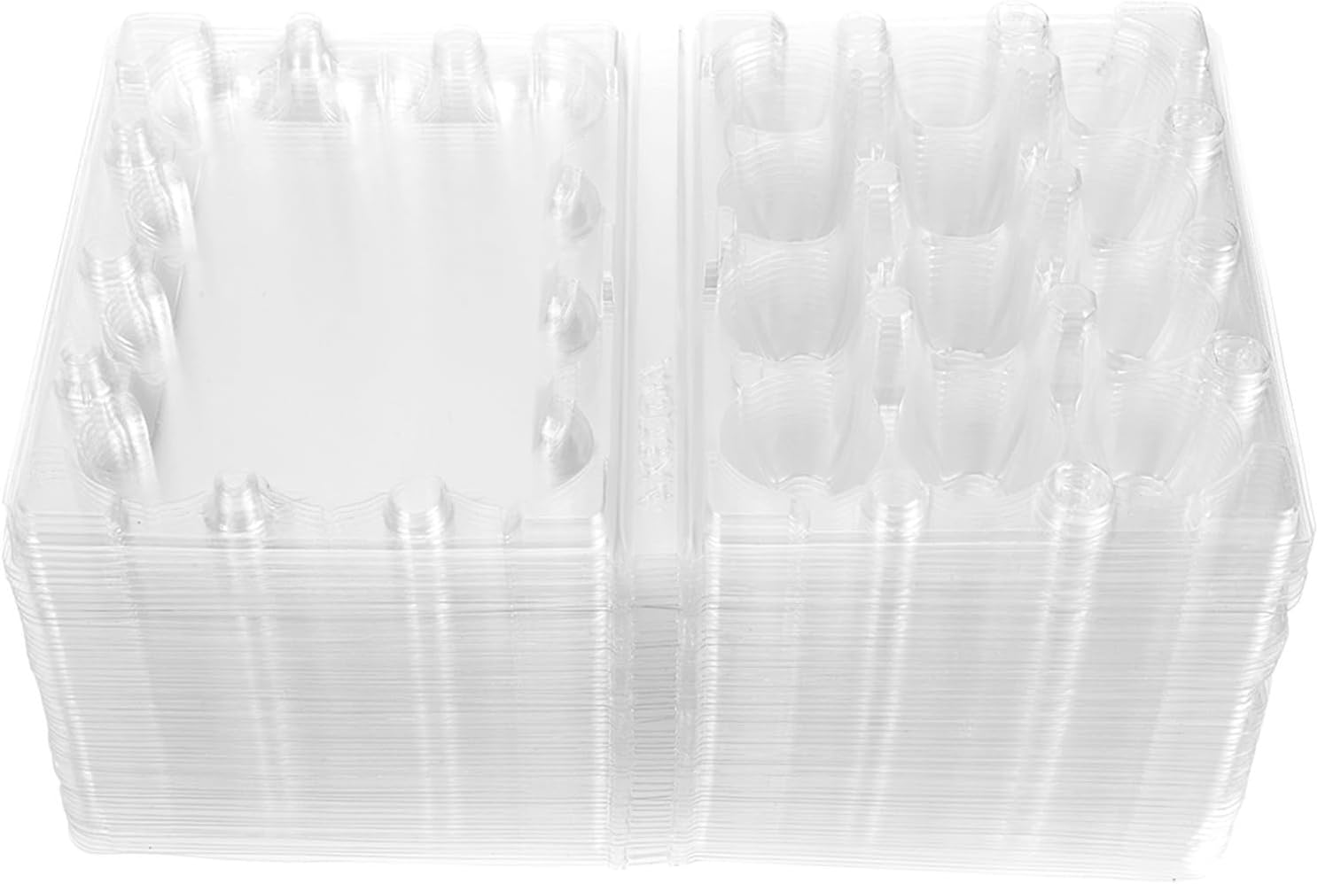 NOLITOY Egg Storage Container 50pcs Protects from Bumping Plastic Quail Egg Packaging Boxes with 12-cavity Grid Design Stay Tight and Safe for Home and Store Use