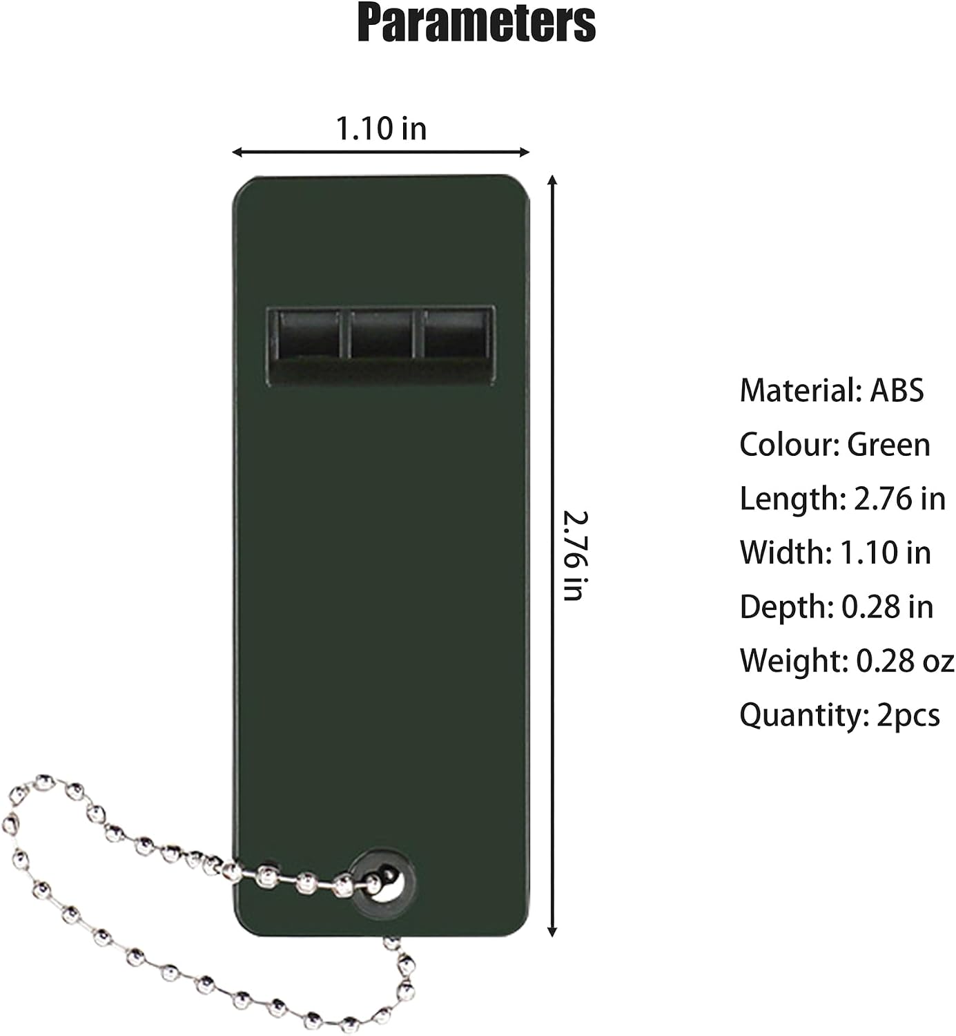 Multi Audio Emergency Whistle,Outdoor Survival Tool,Flat Triple Holes Design,Multipurpose Gadget for Teacher,Self Defense,Rescue Signal,Exploration,Hiking,Camping,Boating,Hunting,Fishing,Kayak(2pcs)