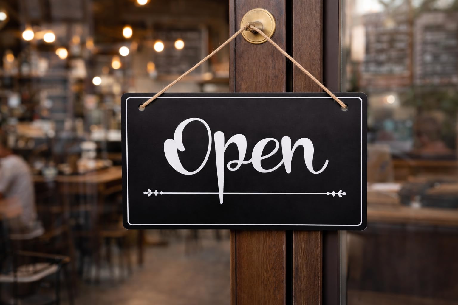 Snapklik.com : Open Closed Ign For Business, 12x8 PVC Plastic Double ...