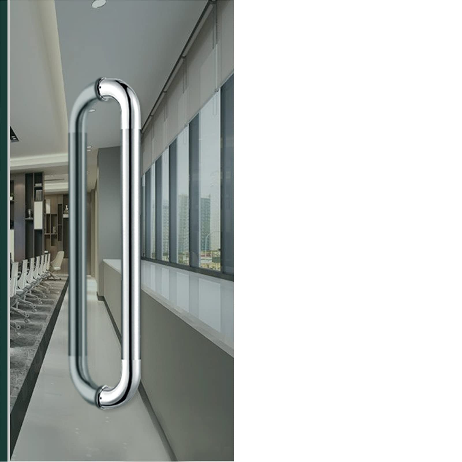 Poignée de porte en verre push-pull barre serviette douche bouton grange poli