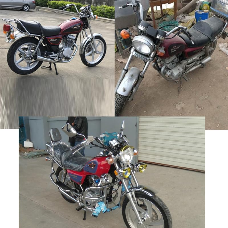 Genérico Intermitentes Moto Homologados,Intermitentes Moto Lámpara trasera de motocicleta Uso apto para Honda Wuyang Lifan Dayang Dayun CM125 CM250 SDH125 V-MAN 125cc-600cc luces freno(Kit-B)