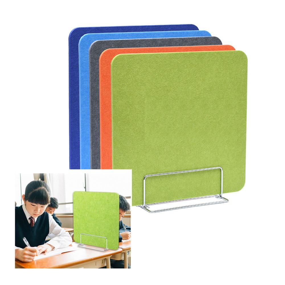 LWJSOCP Desk Privacy Divider, 4 Packs Desk Divider Screen, Classroom Acoustic Desktop Partition With Support Brackets For Office School Students Privacy, Freestanding(Orange,40x40cm)