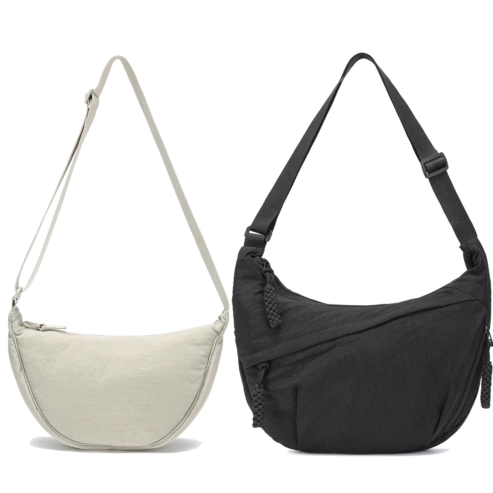 YIKOEENylon Crossbody Crescent Shoulder Bags for Women