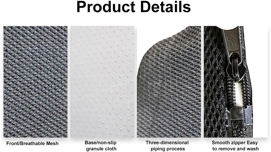 Miniatura 4 de Bed Sore Cushion for Butt, Breathe Freely Fiber Anti Bed Sore Cushion, Gel Memory Foam T Shaped Opening Triangular Slope Design, for Elderly,