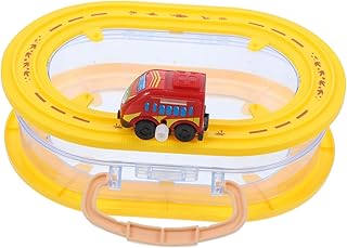 TOYANDONA Modelo De Caja De Almacenamiento De Ferrocarriles Juguetes para Autos Mini Coche De Juguete Juego De Simulación De Juguete De Coche De Cuerda Cajas Organizadoras Rojo El Plastico