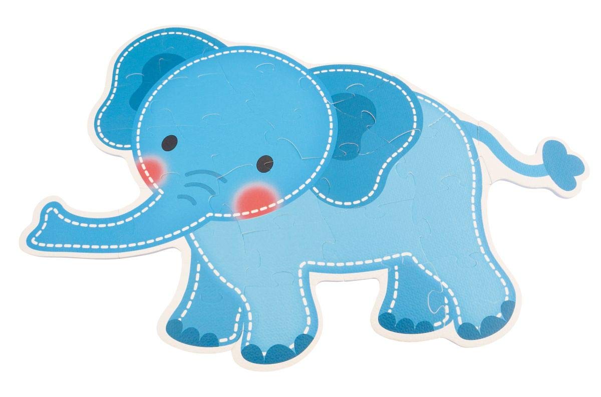 BIECO19209606 - Puzzle mat with Elephant Motif Tomboi, Puzzleteppich with 25 Parts, Play mat for The Floor, Puzzle as Children Play mat, Floor Puzzle for Children from 12m +