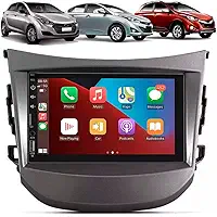 Central Multimídia 7" Pol MP5/BT CarPlay Android + Moldura HB20 HB20S HB20X 2012 a 2018 Cinza AP665