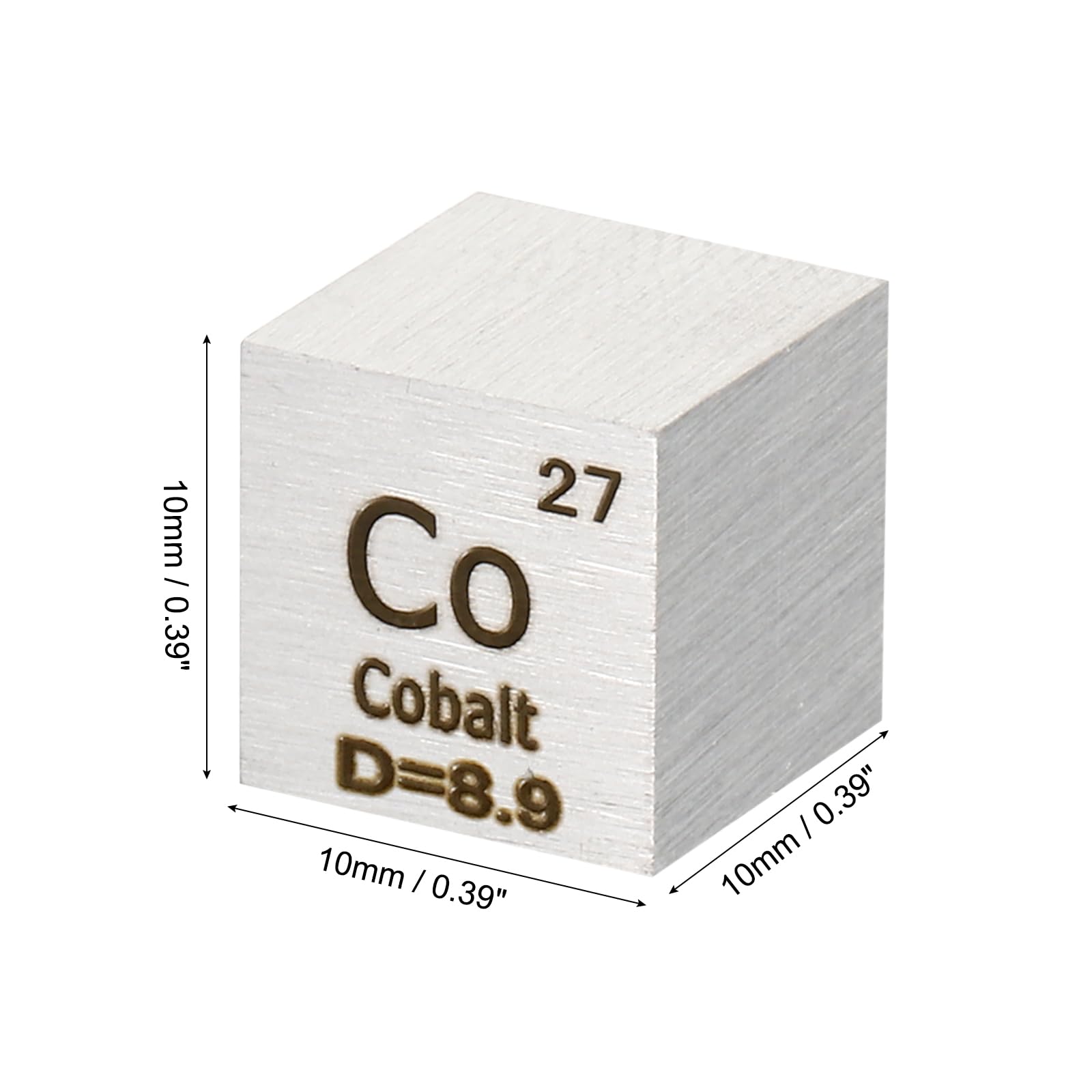 PATIKIL Cobalt Cube, 10mm Co-Density Cube High Density Element Cube Unique Metal Cube Periodic Table of Elements Collections Lab Experiment Teacher Scientific Classes