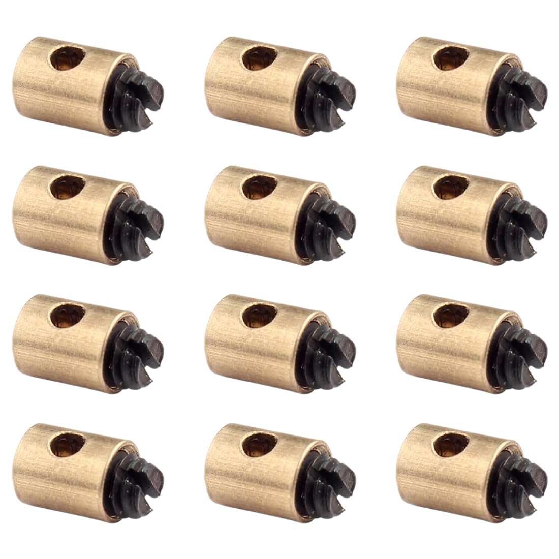 12 Pezzi Cavo acceleratore per moto Morsetto universale per cavo acceleratore in ottone fascetta per filo moto 5x6 mm adatto per scooter e acceleratori moto