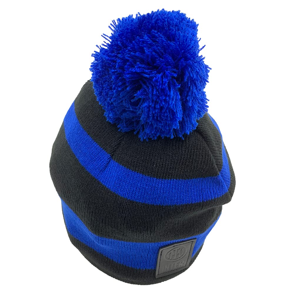 Inter Cappello PONPON Maglia Rigata 153073 con Pile Prodotto Ufficiale Official Merchandising