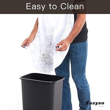 Easyso Max Men's Beard Apron, Best Gift, Shaving Cover, Beard Shaving Apron for Sink, Practical Beard Trimming Apron, Barber Cloak, Beard Roller Large Size/VANTUZLU/- WHITE