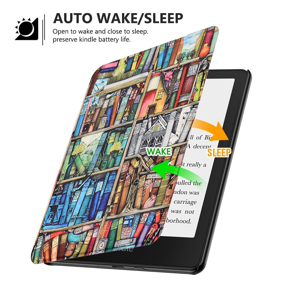 SCSVPN Schutzhülle für Kindle Paperwhite der 12. Generation und Kindle Colorsoft Signature Edition 2024, leicht, Premium-PU-Leder, Handschlaufe, automatische Wake/Sleep-Funktion