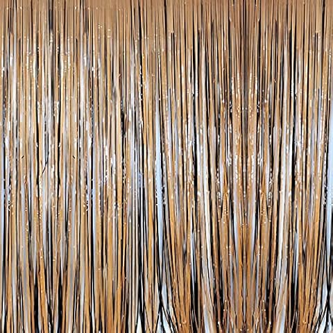 Photo Booth Backdrop Curtains by Tinsel for Party Decoration,4 Pack 3.2ft x 6.5ft Black and Orange Fringe Curtains as Background of Halloween Celebration,Black and Orange Cover