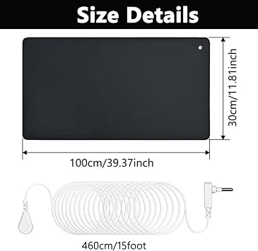 Grounding Mat Earthing Uk, 30x100cm Grounding Well Mat for Improved Sleep | Indoor grounding at home, office, work, boost blood circulation, improved overall health, 15 foot cord included