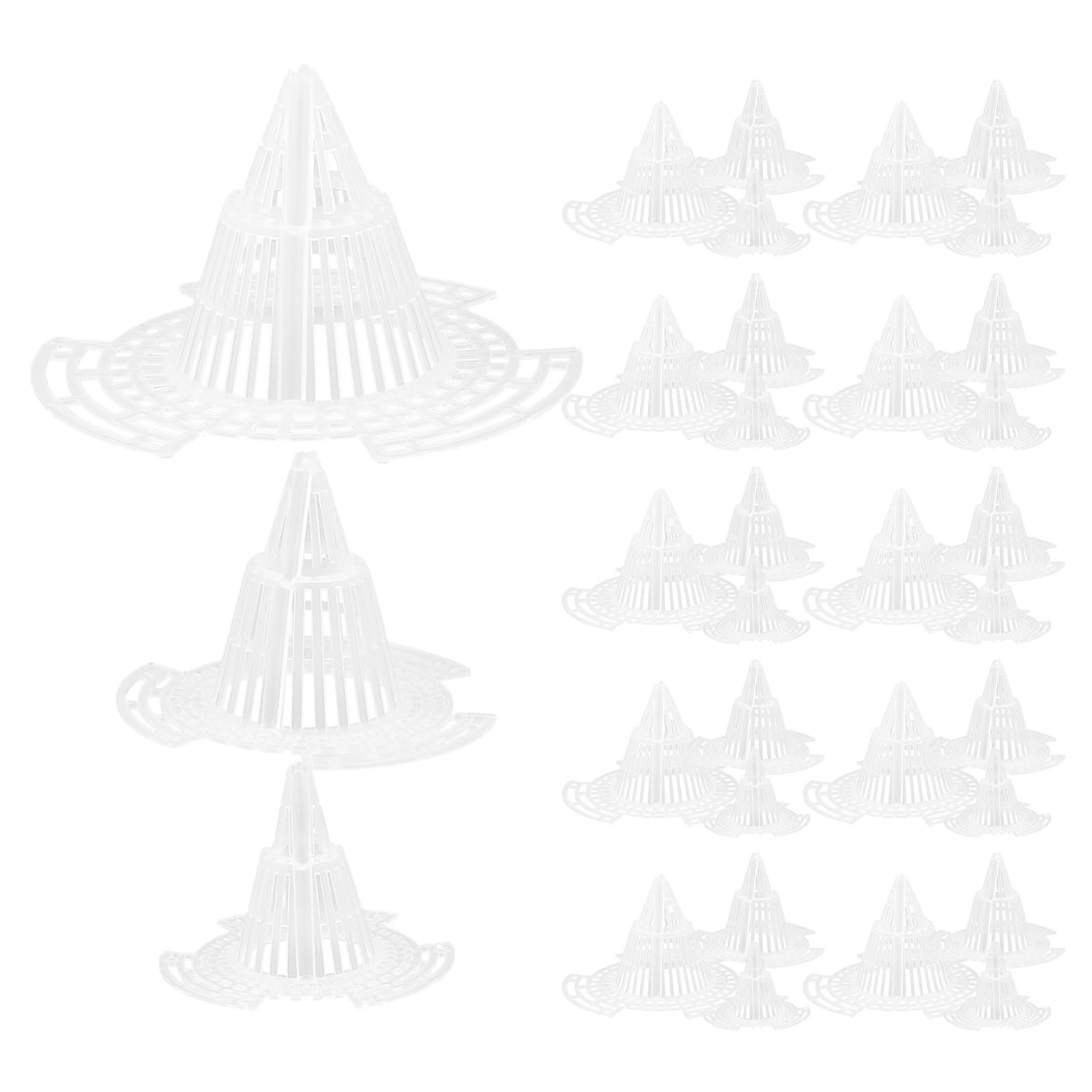 Grilles de drainage pour pots de fleurs lot de 60 tapis coniques plastique anti-fuite terre
