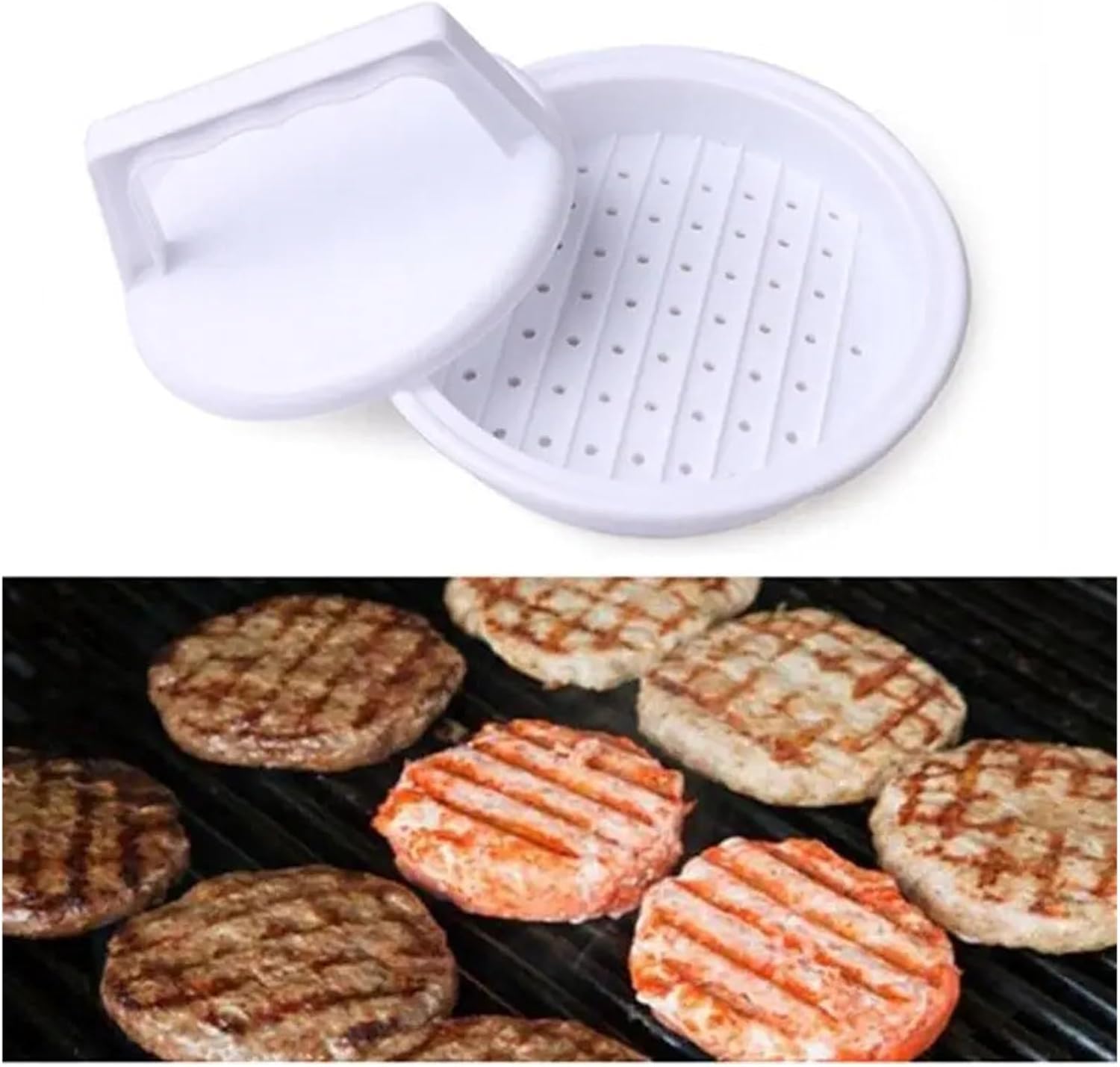 Black Round Press Maker Mould Grill Press Maker Machine Kitchen Tool Grill Maker Mould (Color : Blue)