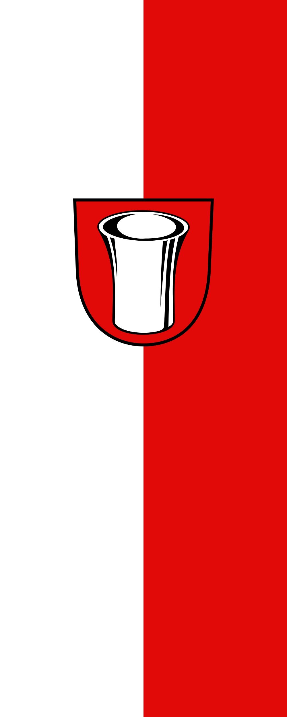 Drapeau Meßstetten grand format de 3.5m² confectionné pour résister au vent
