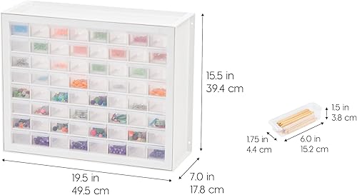 Miniatura 3 de IRIS USA - Gabinete con 64 cajones para costura y piezas de manualidades, DPC-64