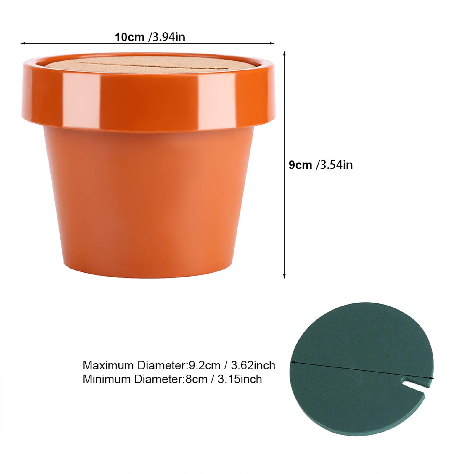 Lot De 6 Sous-verres Cactus Créatifs - Anti-dérapants, En EVA, Avec Pot De Rangement En Bois Et ABS - 8