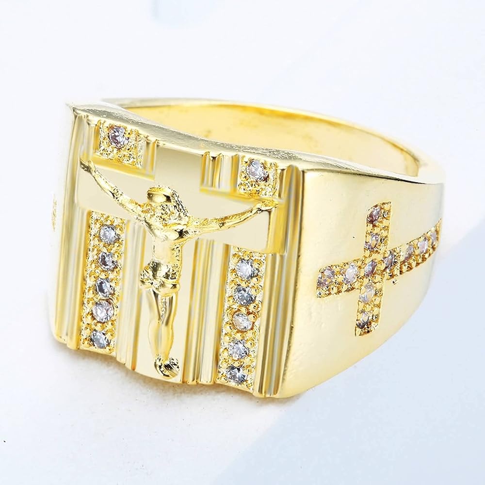 Amazon.com: Homxi Women Engagement Ring Gold,Jesus with